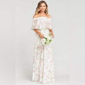 NWOT Show Me Your MuMu Off Shoulder Hacienda Maxi Floral Dress